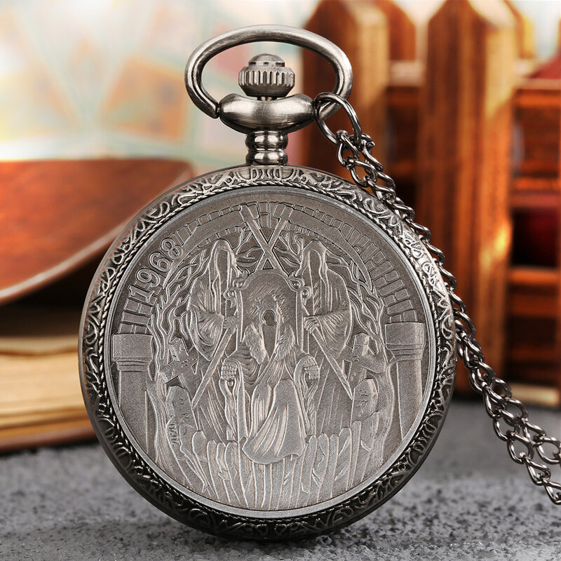 ساعة جيب كوارتز خمر قلادة قلادة شخصية عملات معدنية تذكارية لهواة التجميع فوب سلسلة ساعة هدية للرجال النساء Reloj دي Bolsillo