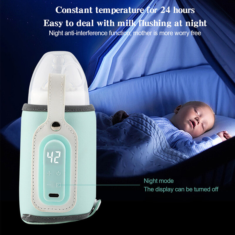 Fast Heating Nursing USB Charge Portable Travel Bottle Warmer Easy Clean In Car Multifunctional Constant Temperature Baby Milk