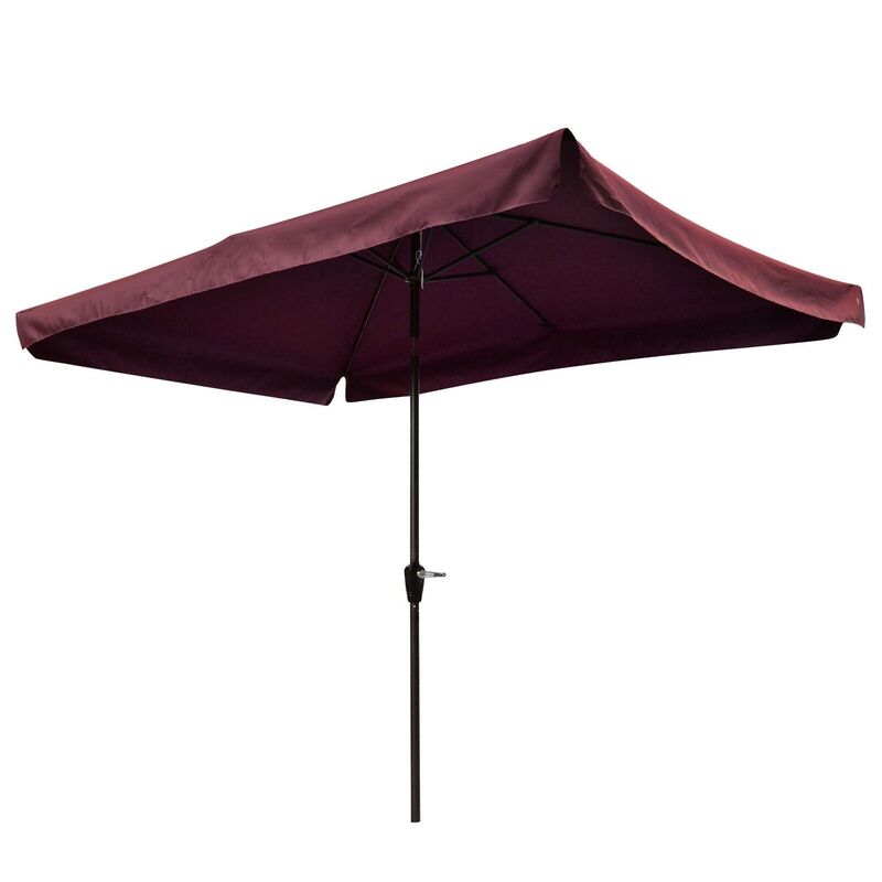 مظلة طاردة للمياه للفناء 10x6.5ft تتميز بمظلة مستطيلة باللون الأحمر الخمري