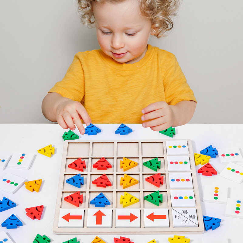 لغز سطح المكتب لعبة المنطق التدريب الاتجاه اللون السهم للأطفال اللعب المعرفية الطفولة المبكرة التدريس المعونة الاطفال هدية #1