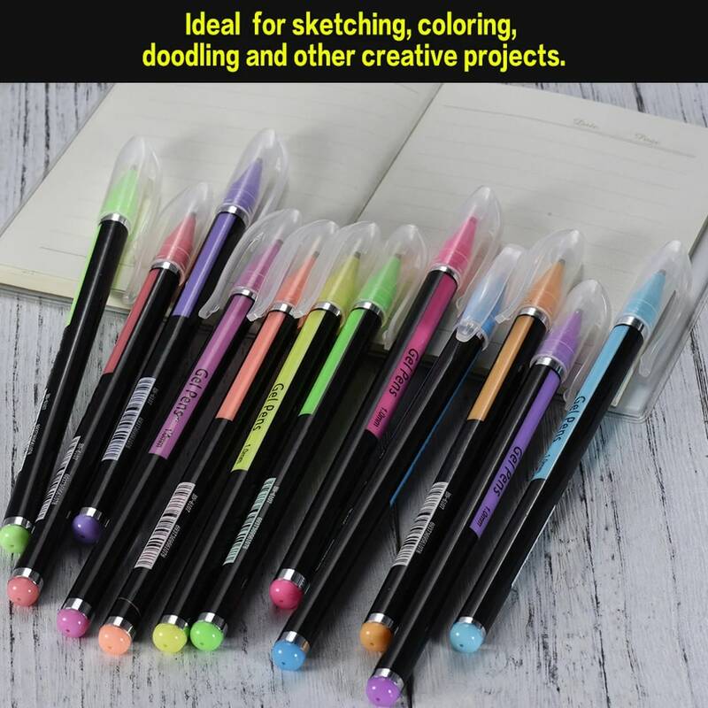 48 لون أقلام بما في ذلك لامع/الغواش/بريق/هيغليغتر تلوين كتاب ماركر أدوات الكتابة. #6