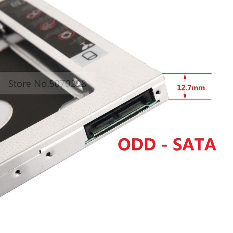 12.7 مللي متر SATA 2nd HDD SSD القرص الصلب البصري خليج العلبة محول الإطار لينوفو IdeaPad V450 V460 V470 V480