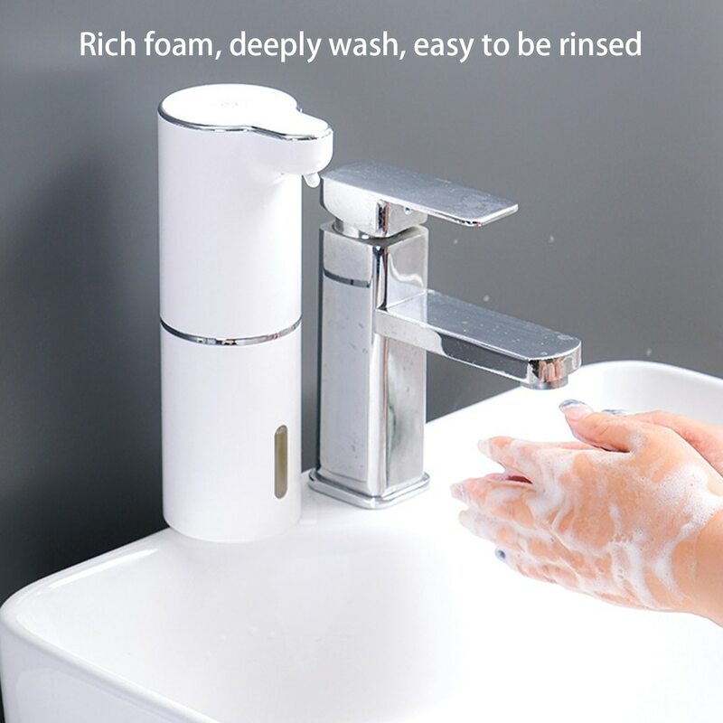 التلقائي رغوة موزع صابون الحمام الذكية غسالة اليد مع USB شحن الأبيض عالية الجودة ABS المواد #4