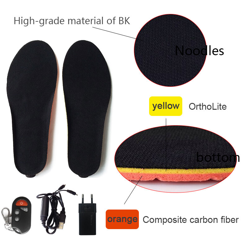 USB تسخين كهربائي النعال التدفئة أحذية رياضية وسادة مع جهاز التحكم عن بعد الشتاء جهاز تدفئة القدمين حذاء رياضة النعال للصيد التزلج