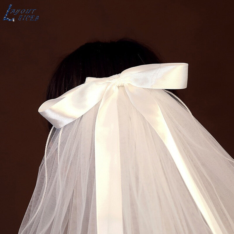 تخطيط NICEB قصيرة الكوع طول الحجاب اكسسوارات الزفاف حجاب الزفاف الأبيض 60 سنتيمتر القوس الحجاب الزفاف في الأسهم رائجة البيع