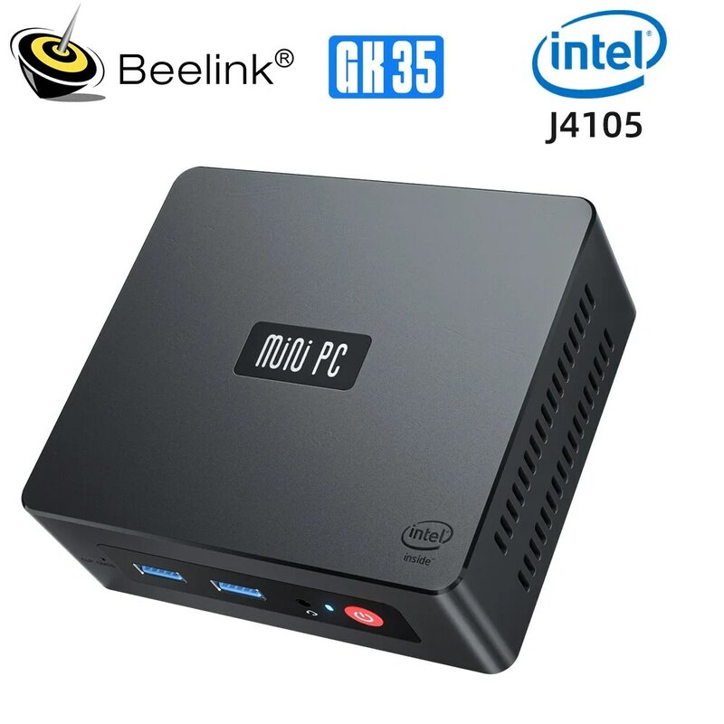 كمبيوتر مكتبي Beelink GK35 Win 10 Mini PC Intel Apollo Lake Celeron J4205 J4105 8GB RAM 128GB 256GB SSD Wifi BT 1000M LAN