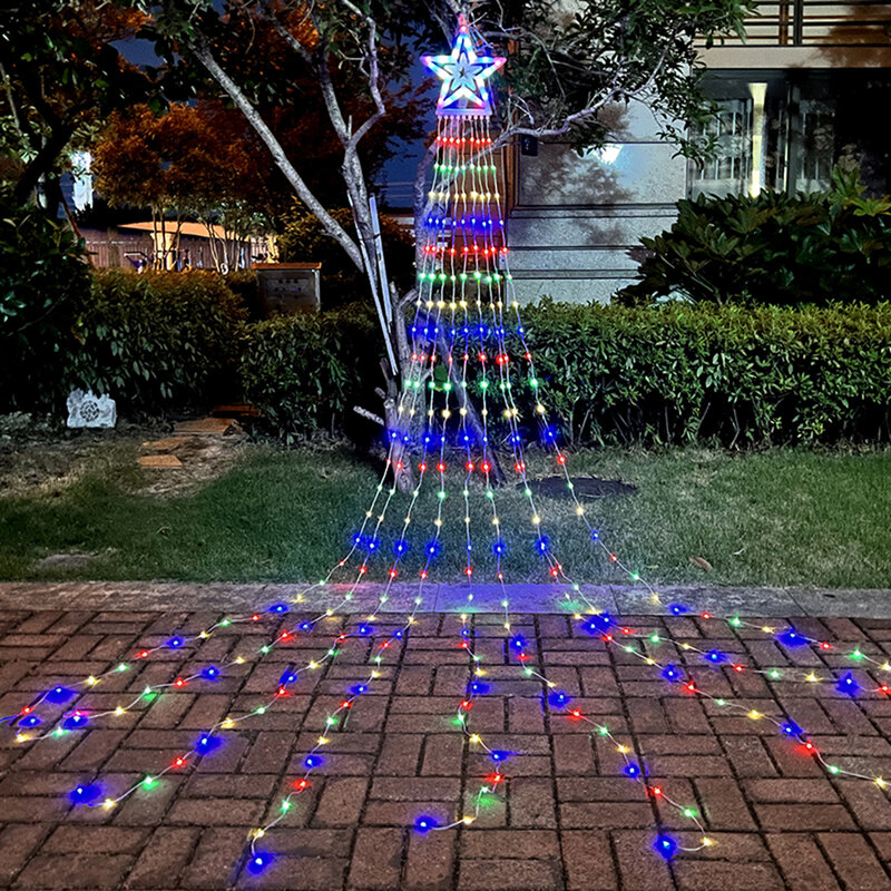 350 المصابيح مصباح زينة عيد الميلاد سطوع عالية شلال شجرة عيد الميلاد الجنية أضواء 8-الإضاءة وسائط عطلة ديكور حفلات