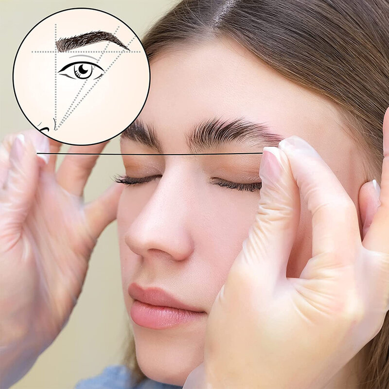أداة قياس لتحديد المواقع الدائمة للحواجب وصباغة العين من الكتان والحواجب وصباغة العيون بطول 10 أمتار