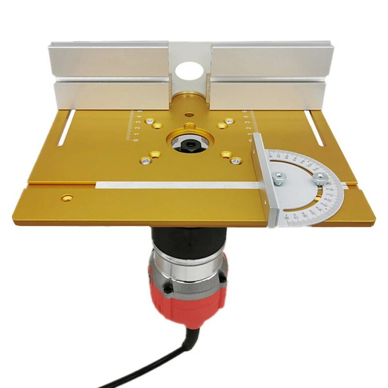 متعددة الوظائف الألومنيوم راوتر الجدول إدراج لوحة ث/ميتري مقياس منضدة جهاز توجيه الخشب الانتهازي نماذج آلة الحفر