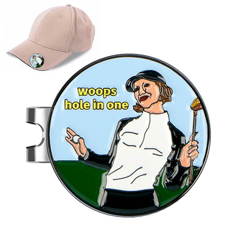 1 قطعة مضحك نمط سبائك المغناطيسي قبعة كليب جولف الكرة علامة صالح للجولف قبعات قناع في الهواء الطلق جولف اكسسوارات جولف ماركر #2