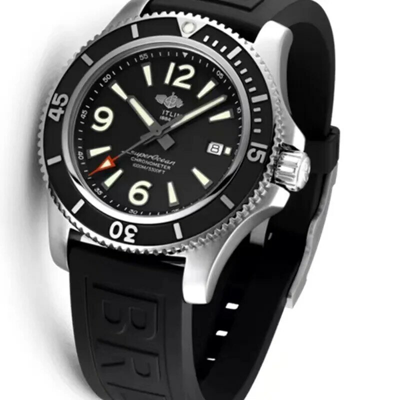 2023 new luxury top three needle band calendar Ocean series Breitling style fashion business movement quartz watch