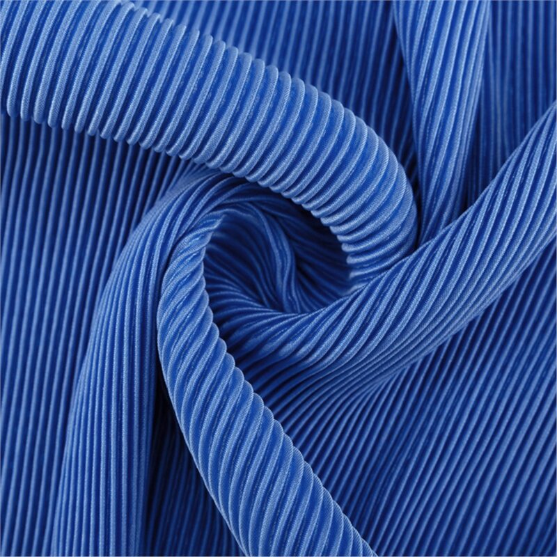Bodycon الياقة المدورة تي شيرت قطعتين مجموعة المرأة الصيف الأزرق مطوي عالية الخصر فستان أطفال مع سروال داخلي عادية سليم بنطلون واسع الدعاوى