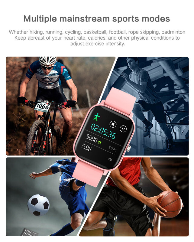 ساعة ذكية الرجال السيدات H10 VS P8 كامل شاشة تعمل باللمس ساعة رقمية مراقب معدل ضربات القلب اللياقة البدنية ممارسة الطلب مخصص ل IOS أندرويد