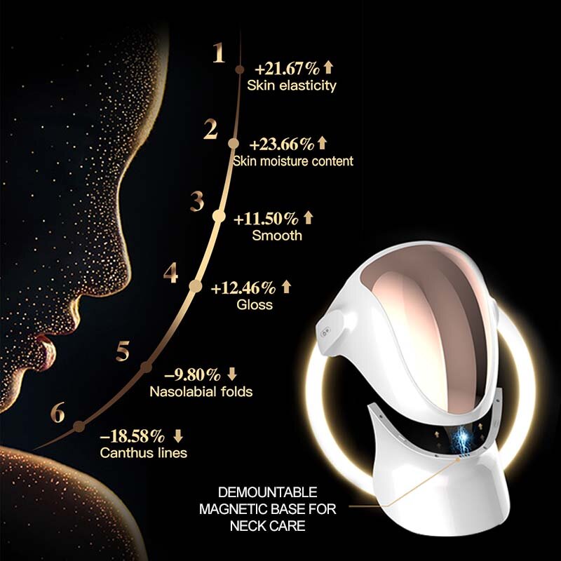 LED قناع الوجه علاج الوجه 807 قطعة نانو LED 3 لون LED العلاج بالضوء مكافحة حب الشباب إزالة التجاعيد سطع جهاز الجمال