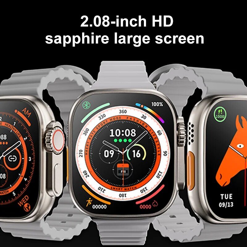 49 مللي متر الرجال ساعة ذكية Z8 الترا ماكس IP68 مقاوم للماء NFC Smartwatch سبائك التيتانيوم الساعات الرياضية ل IOS أندرويد مع قفل حزام
