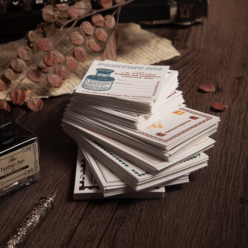 30 ورقة Letterpress اوراق الملاحظات الرجعية اليد حساب رسالة ملاحظة ورق تغليف سكرابوكينغ لتقوم بها بنفسك ملصقات الحرفية القرطاسية #2
