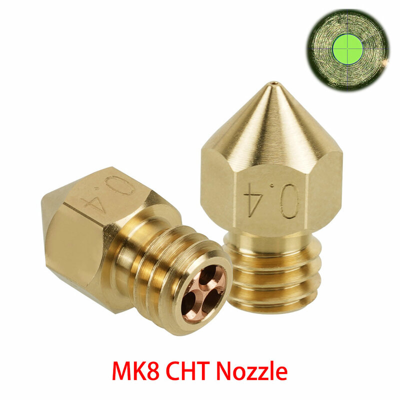 أحدث MK8 استنساخ CHT فوهة النحاس النحاس Nozzles عالية تدفق الطارد رأس الطباعة للطابعة 1.75 مللي متر عالية السرعة ثلاثية الأبعاد #1