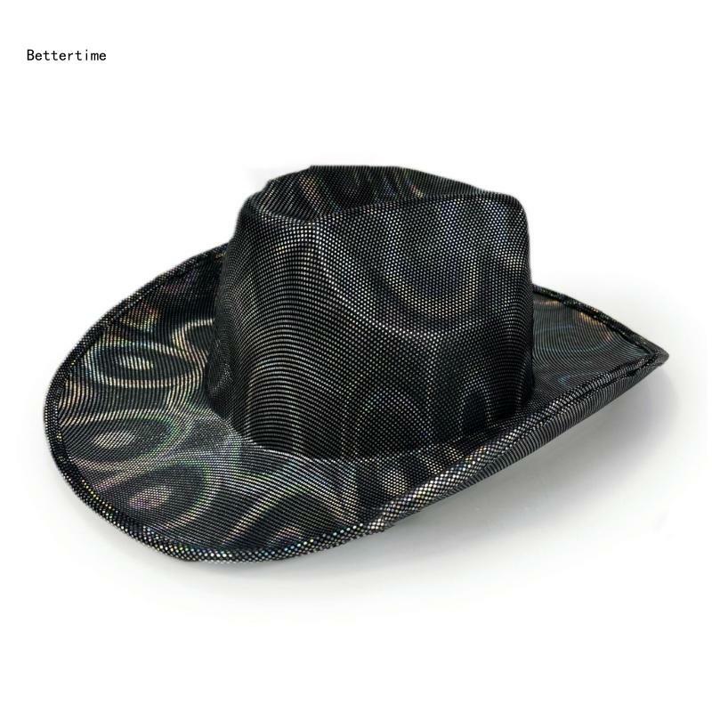 B36D الساخن ختم الغربية كاوبوي قبعة واسعة حافة قبعة زي الدعائم الكبار حفلة أغطية الرأس