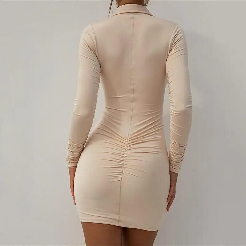 New 2022 Sexy Summer Wear Single-Breasted Pure Color Fashion Sexy Lady Dressd Dress Women  Women's Summer Dress