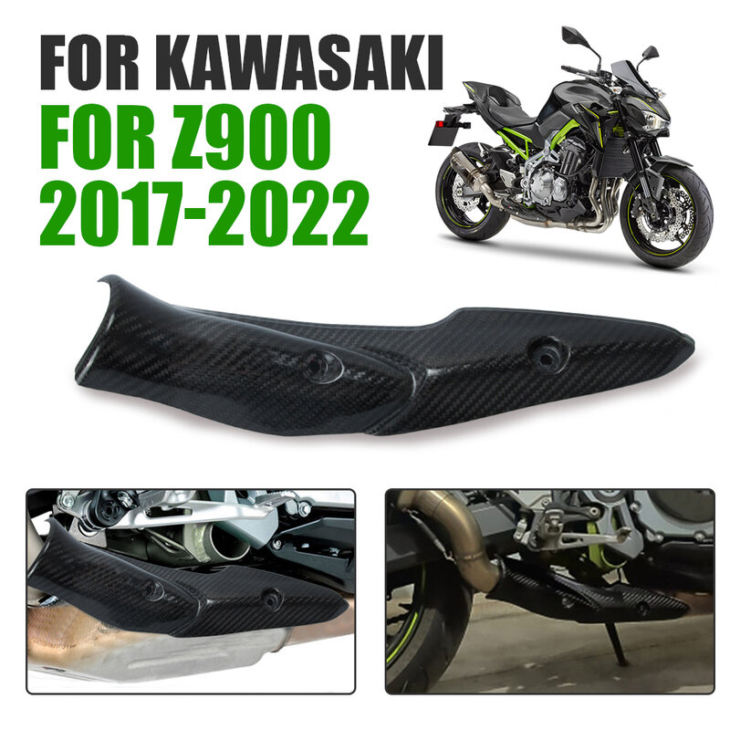 العادم الأنابيب الحرارة درع لكاواساكي Z900 Z-900 2017 - 2022 دراجة نارية اكسسوارات حامي العزل الحراري غطاء حماية غطاء