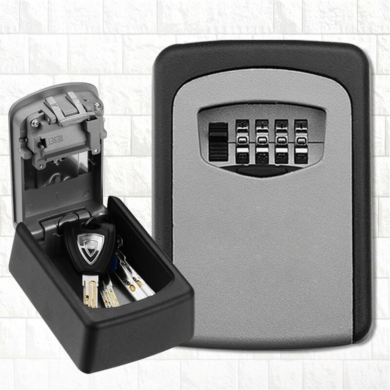 Wall Mount Key Storage Secret Box 4 Digit Combination Password Security Code Lock No Key Home Key Safe Box Decoration Storage #1