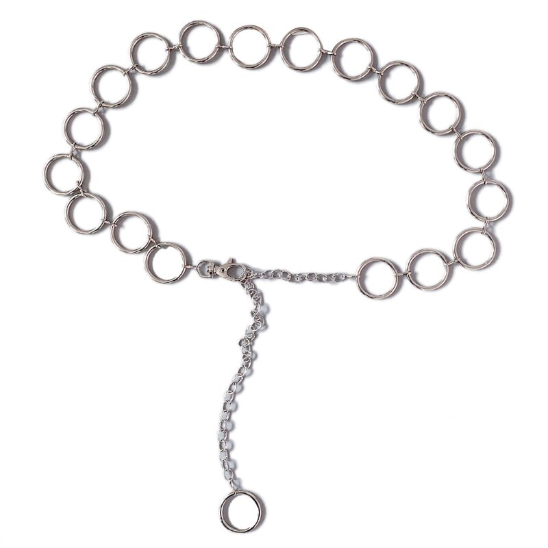 Retro Circle Heart Shaped Metal Waist Belt Jewelry Adjustable Body Belly Chain