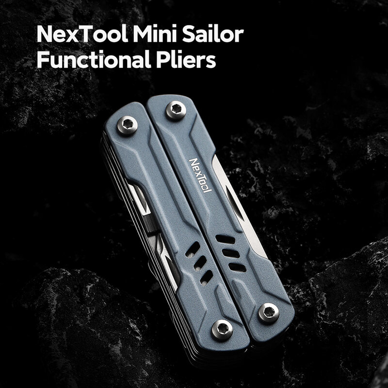 NexTool أداة صغيرة للإبحار 11-In-1 للاستخدام الخارجي سكين جيب متعدد الأدوات كماشة قابلة للطي أدوات قطع الأسلاك EDC بطاقة دبوس مفك براغي مقص