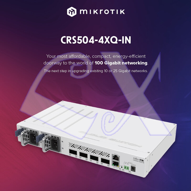 MikroTik CRS504-4XQ-IN 100Gbps الذكية المدارة التبديل QSFP28 الرف