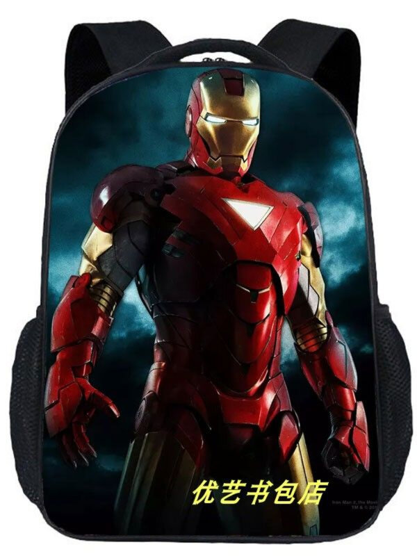 Disney's Avengers 2022 New Boys Anime Large Capacity Cool Waterproof School Bag Side Mesh Pocket Lightweight Handsome Backpack