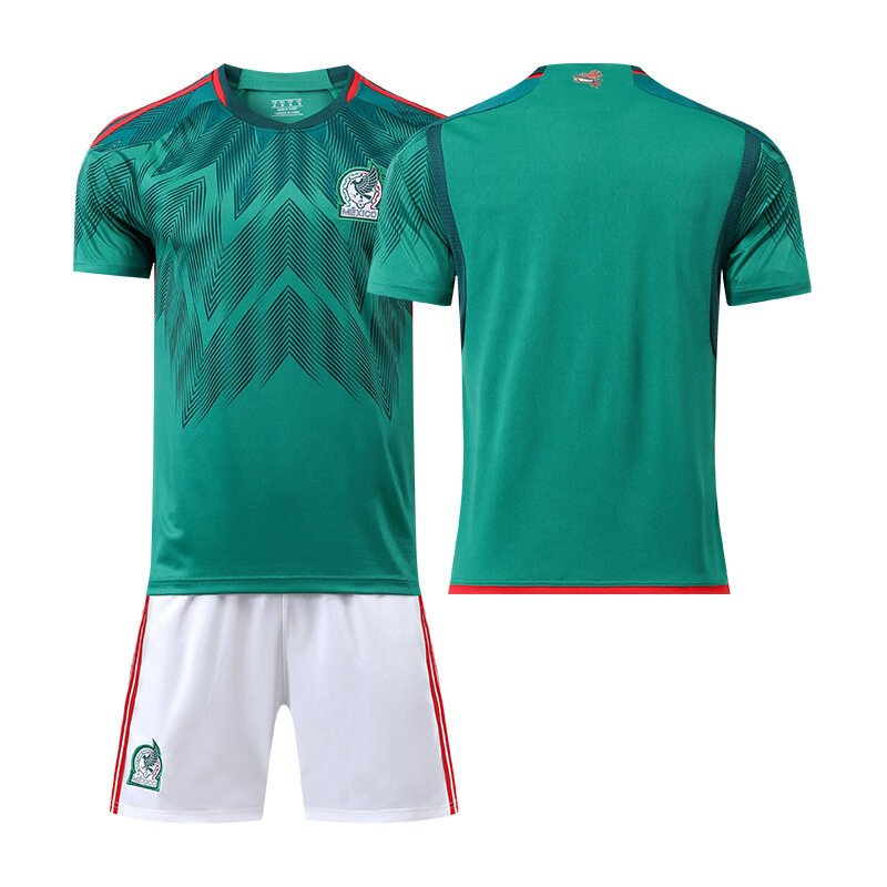 ملابس رياضية لكرة القدم الوطنية في نيو مكسيكو لعام 2022 ، قميص وشورت قصير برقبة مستديرة لمحبي مباراة كرة القدم
