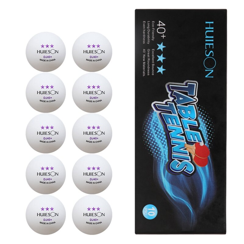 10 Counts 3-Star 40+ Premium ping pong Balls Advanced Practice Table Tennis Ball ABS Materal Traning Ball for Practice