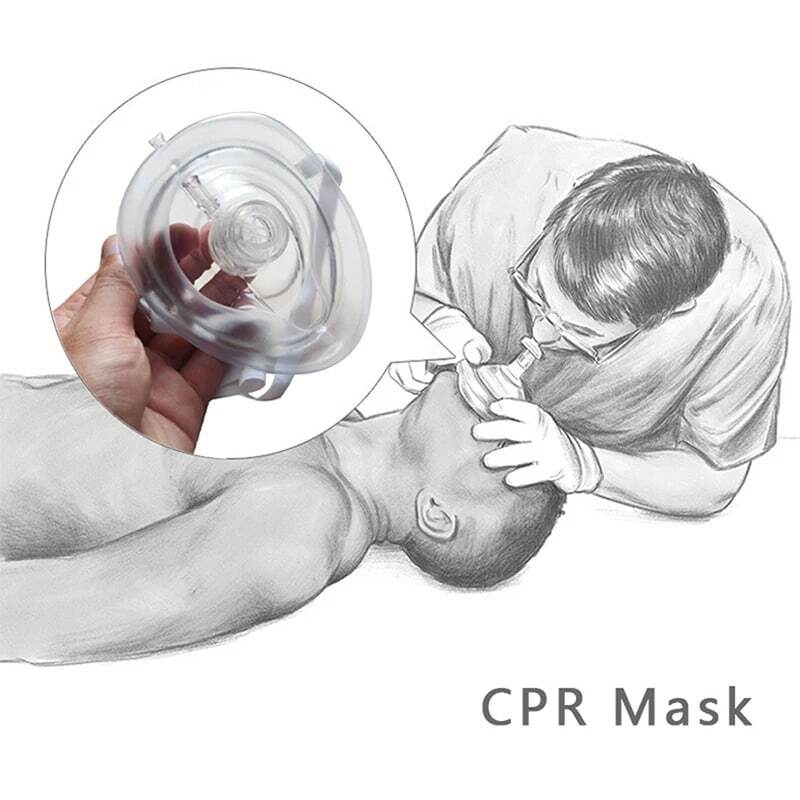 1 قطعة المهنية الإسعافات الأولية CPR التنفس قناع حماية المنقذين التنفس الاصطناعي قابلة لإعادة الاستخدام مع أدوات صمام في اتجاه واحد #2