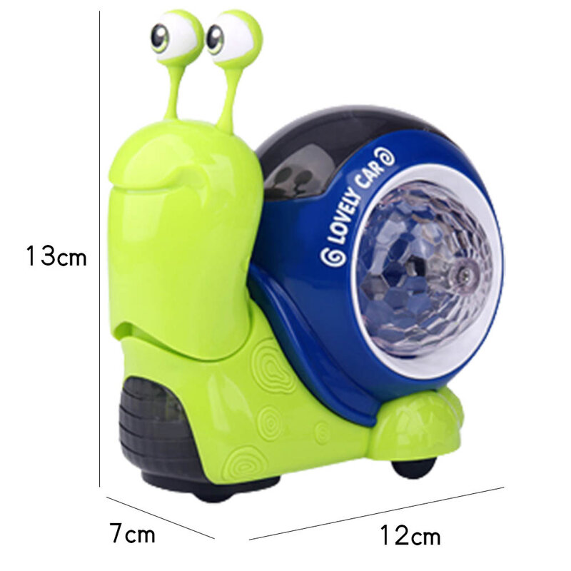 Musical Toy Car with Light Cartoon Walking Animal Snail Early Educational Toy Gift for Toddler Kid Hit and Go Dancing Toy B99