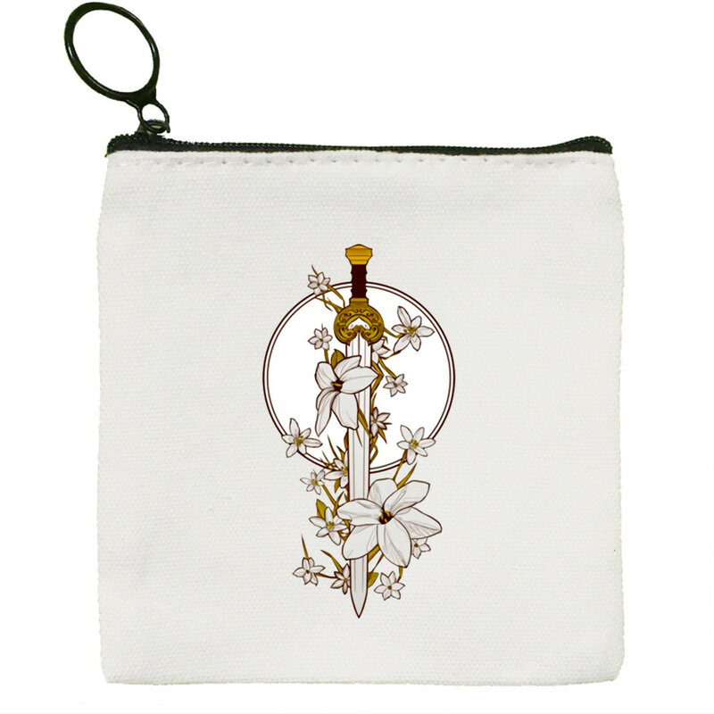 شجرة جوندور الرب الدائري مستوحاة حقيبة قطن مطبوعة تصميم قماش حقيبة التخزين بسيطة وعصرية