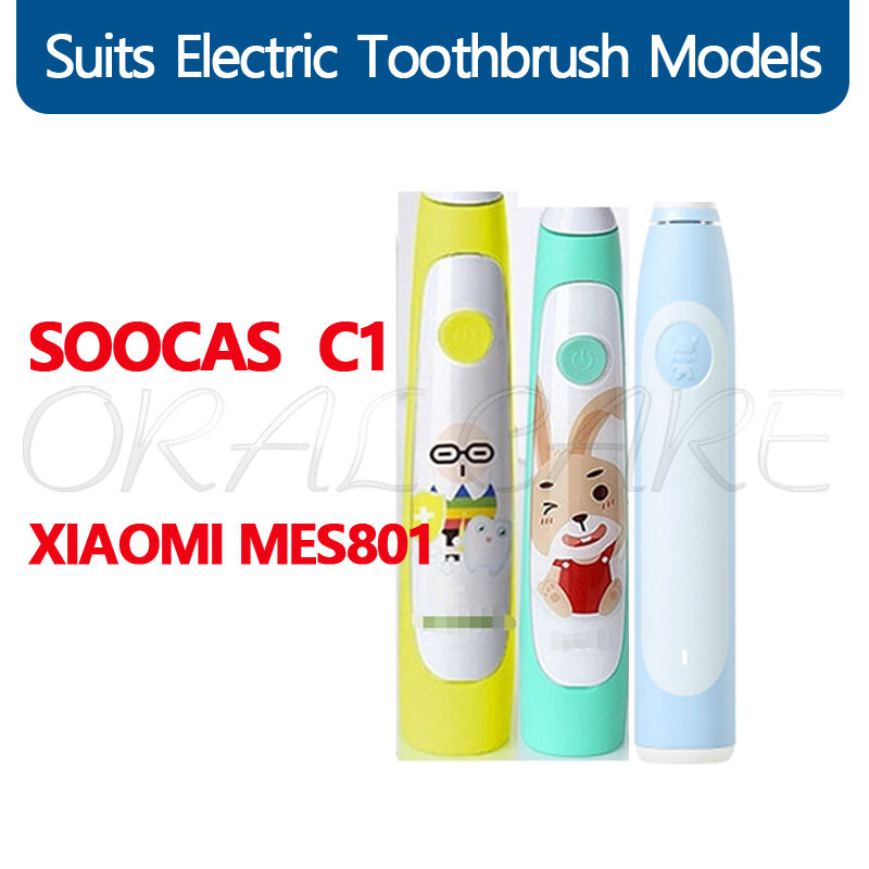 3 قطعة شاومي ميتو استبدال فرشاة الأسنان رئيس MES801 SOOCAS C1 فرشاة الأسنان رئيس للأطفال الاطفال فراغ مع غطاء لينة فرشاة رئيس