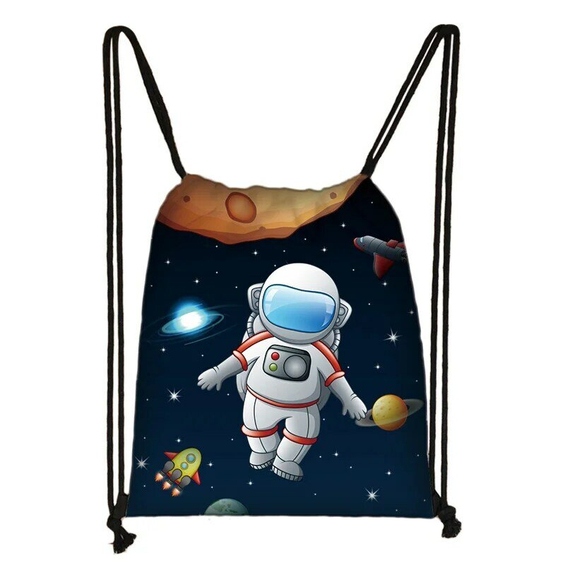الفضاء رائد الفضاء طباعة الرباط حقيبة صاروخ غالاكسي الأطفال على ظهره المدرسية الشباب تخزين حقيبة هدية #2