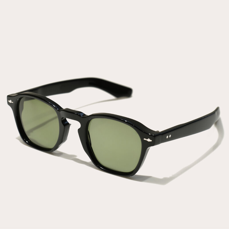جاك ماركة سميكة خلات مربع الرجال النظارات الشمسية النسائية UV400 مكافحة الأشعة فوق البنفسجية نظارات شمسية إطار جودة عالية الأزرق الأخضر عدسة #4