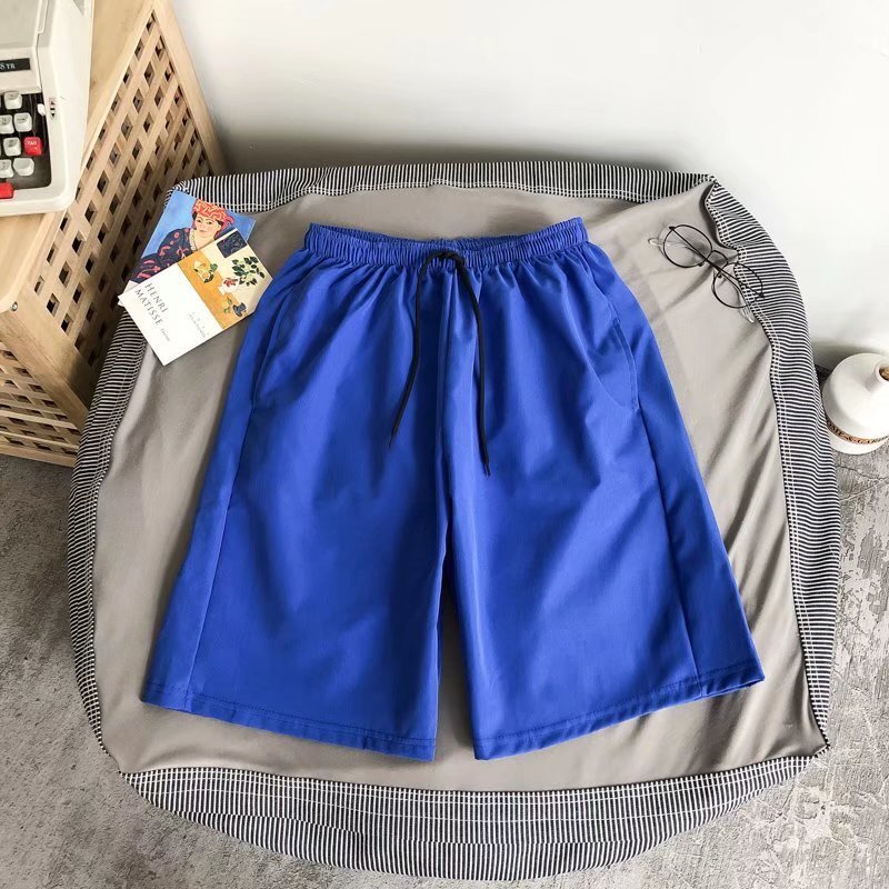 Five point sports pants summer casual shorts men's fashion brand solid color simple loose straight tube vertical beach pants
