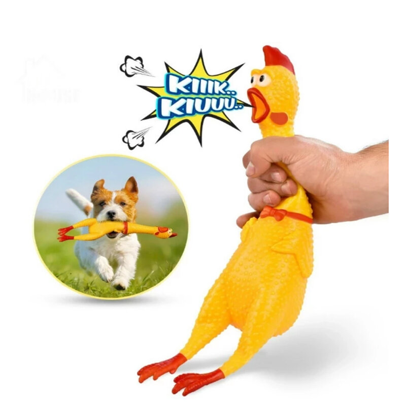 صراخ الدجاج ضغط لعبة الصوت الحيوانات الأليفة الكلب اللعب المنتج تقلص الضغط أداة صرير تنفيس الدجاج