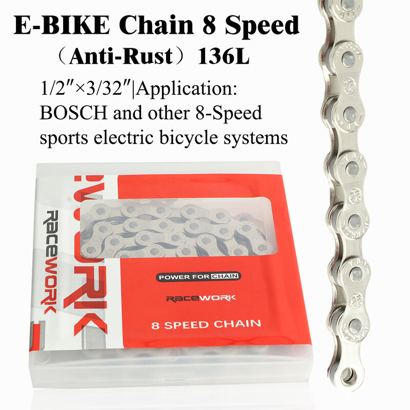 E-الدراجة سلسلة 8 9 10 11 12 سرعة الكهربائية دراجة نارية رياضية سلاسل 136 الروابط مكافحة الصدأ Ebike أجزاء مع مشبك سحري