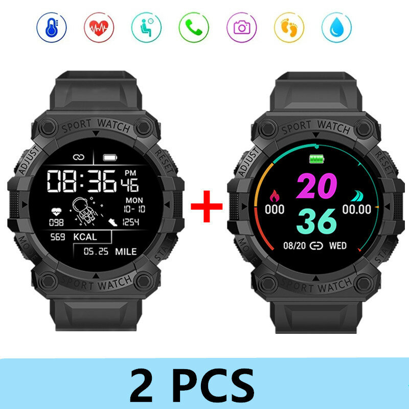 ZK30 2 قطعة FD68S ساعة ذكية الرجال النساء Smartwatch اللياقة البدنية بلوتوث شاشة تعمل باللمس سوار ذكي Smartband ل IOS أندرويد #1