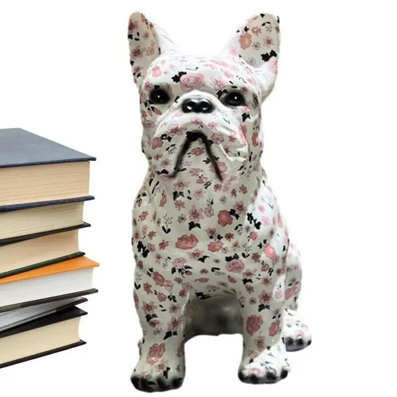 الإبداعية راتنج ملون تمثال لكلب اللون الفرنسية الثور تمثال لكلب مكتب المنزل الكتابة على الجدران الحيوان تمثال الحرف غرفة المعيشة الحلي