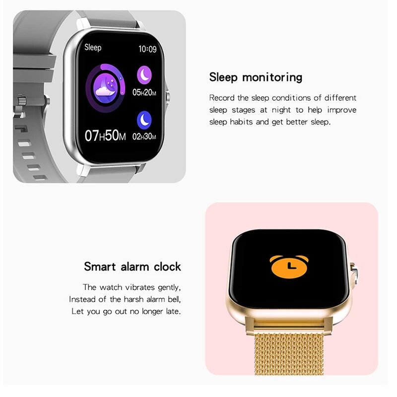 2022 جديد شاشة ملونة ساعة ذكية السيدات الرجال كامل اللمس جهاز تعقب للياقة البدنية ضغط الدم ساعة ذكية السيدات ساعة ذكية النساء + صندوق