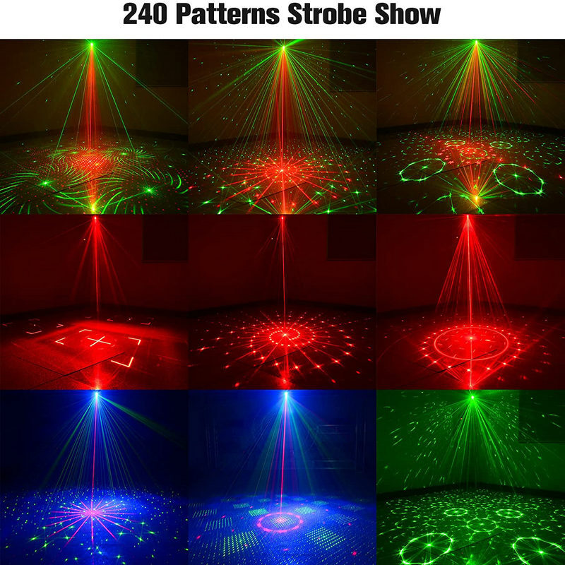 USB Rechargeable Led Laser Projector Lights RGB UV DJ Sound Party Disco Light for Wedding Birthday Party Lamp