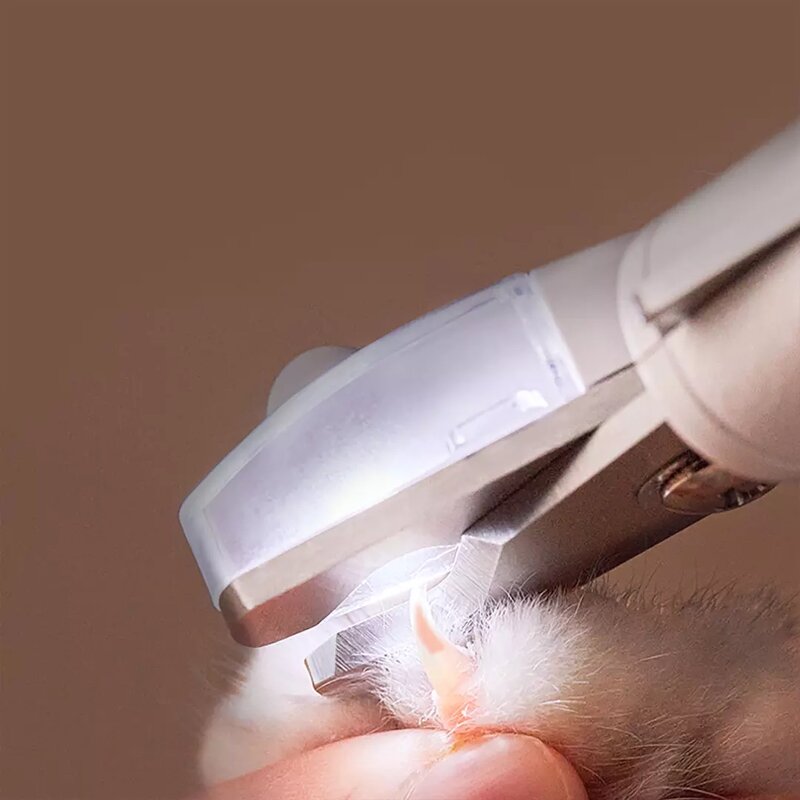 Home Pet LED Nail Clipper Splash Proof Safety Nail Scissors Cat Dog Grooming Cutter Trimmer Prevent Nail Blood Vessels