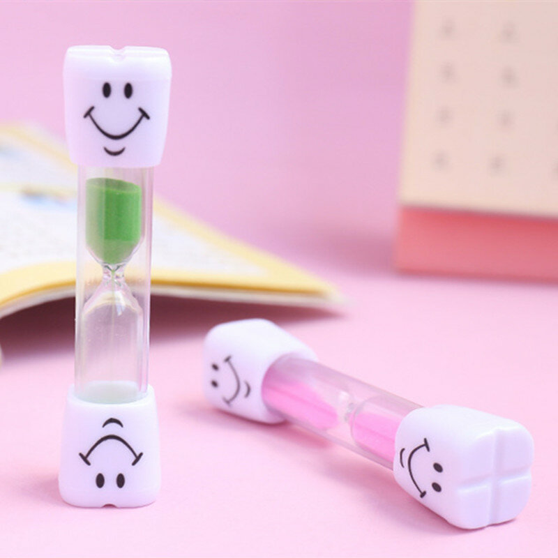 2022 هدية جديدة للأطفال فرشاة الأسنان الرملية الموقت 2-3 دقائق الوجه المبتسم للطبخ ساعة رملية بالفرشاة-الأسنان Sandglass