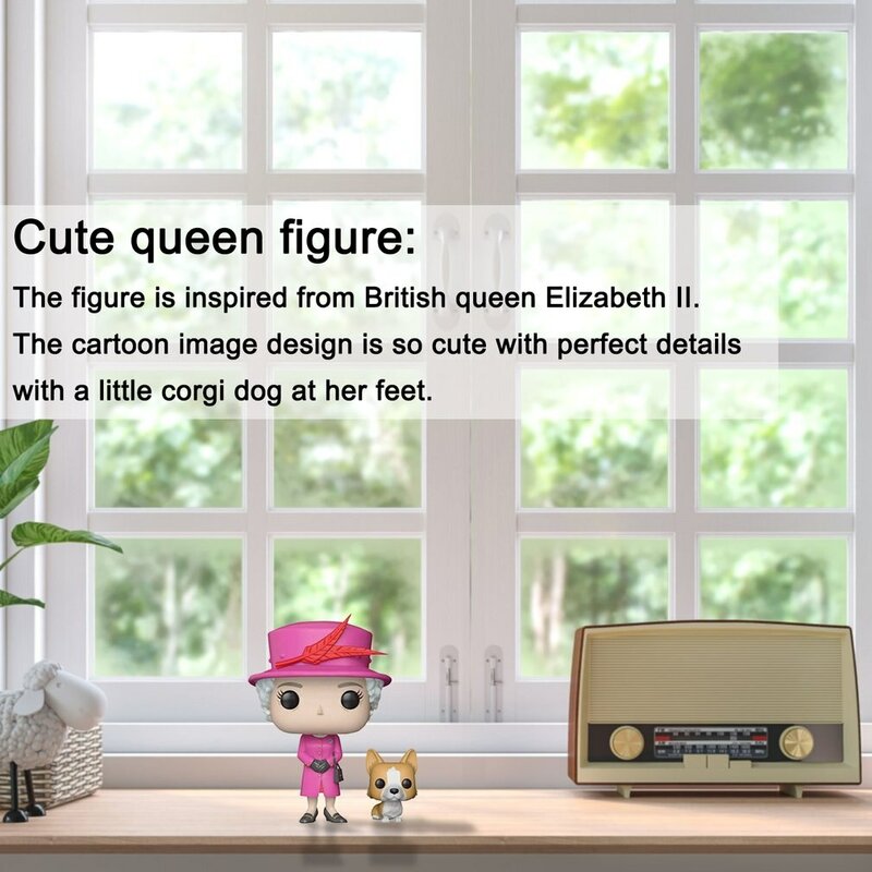 2022 الملكة إليزابيث الثاني الشكل 10 سنتيمتر المملكة المتحدة الملكة و لها كورجي الفينيل نموذج بك عمل لعبة بريطانيا تحصيل هدية 2