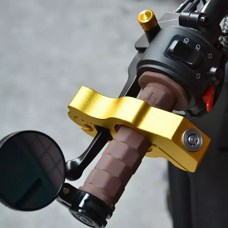Aluminum Alloy Motorcycle Handlebar Lock Handlebar Brake Handle Solid Lock Bicycle Security Anti-theft Steal Lock Pull Rod