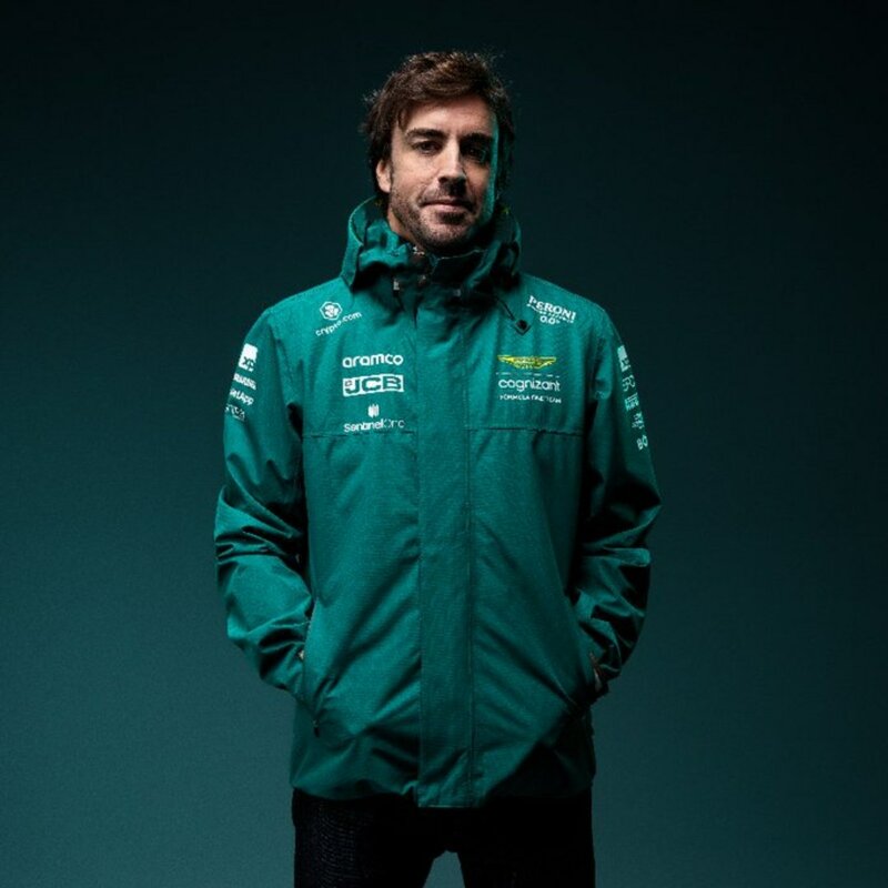 2023 سترة الربيع والخريف استون مارتن F1 موحدة ، سترة فضفاضة المناسب ، Alonso الفورمولا واحد بدلة سباق الدراجات موتو