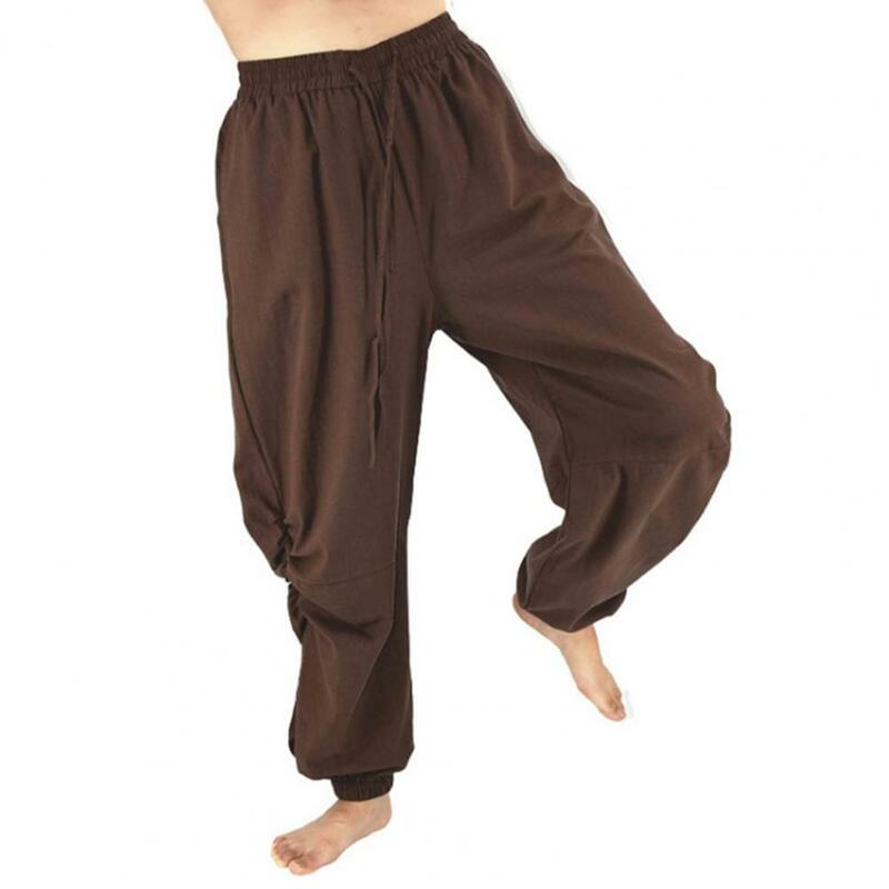 Excellent Drawstring Pants  Super Soft Washable Baggy Pants  Men Summer Joggers Baggy Pencil Pants